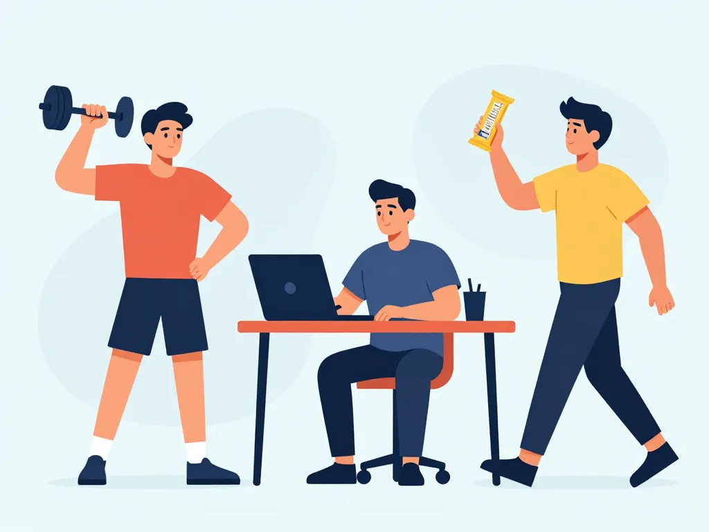 Scènes mode de vie et choix barre de cereale proteine