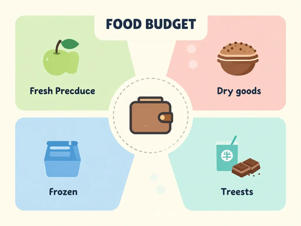 diagramme concept budget nourriture 1 personne par semaine