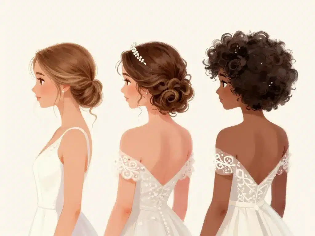 Mariées coiffure du mariage cheveux fins bouclés afro