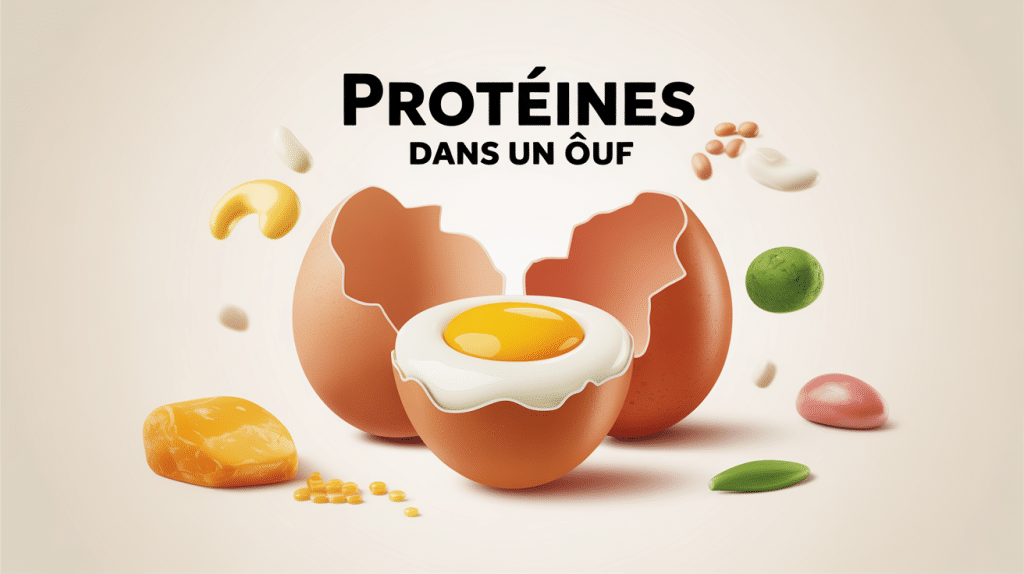 Combien de proteine dans un œuf vue schématique