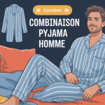 homme détendu en combinaison pyjama homme ambiance cocooning
