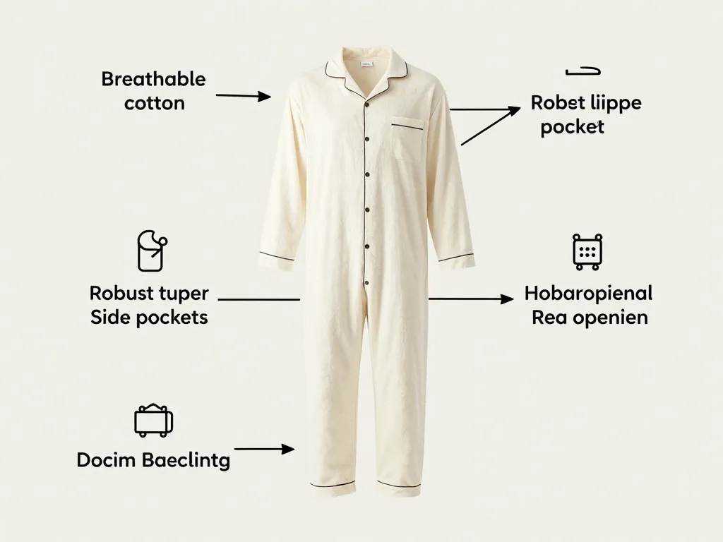 caractéristiques confort et praticité combinaison pyjama homme