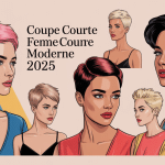 Illustration coupe courte femme moderne 2024 tendances variées
