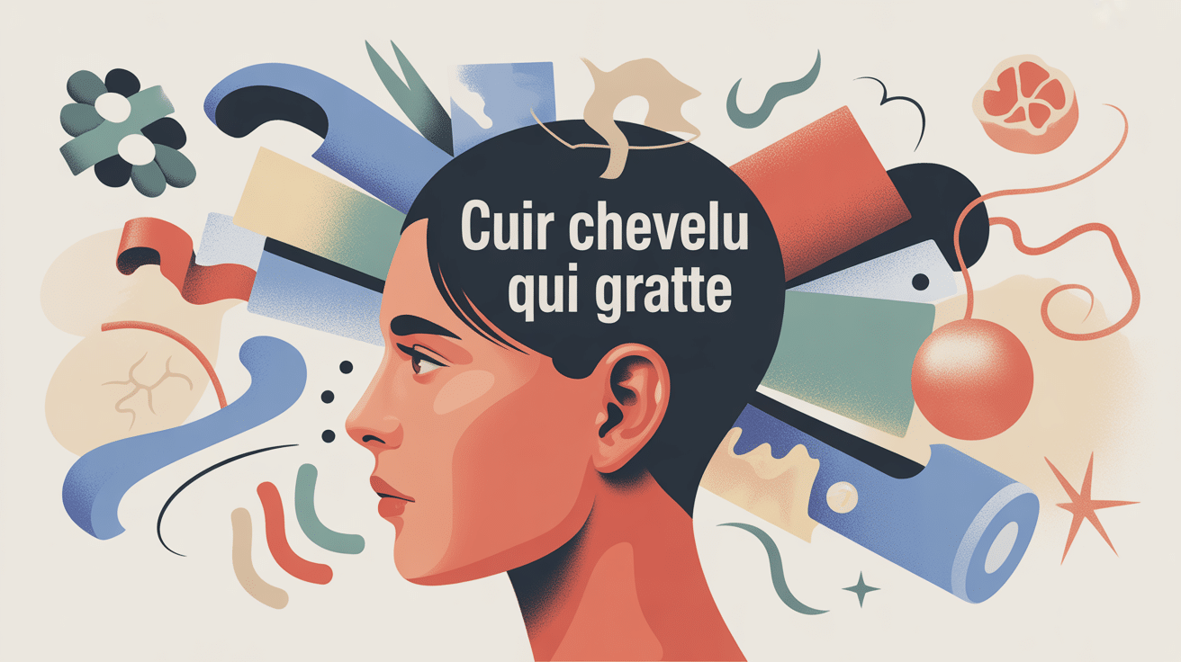 cuir chevelu qui gratte signification illustration vectorielle
