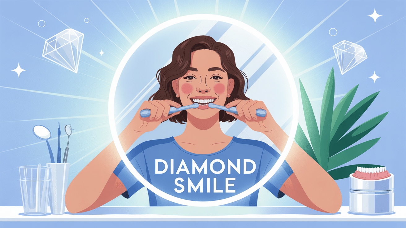 diamond smile avis illustration kit LED blanchiment dentaire maison