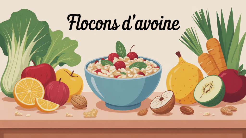 flocons d avoine valeur nutritionnelle bol fruits noix