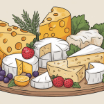 plateau fromage 0 matiere grasse et fruits frais