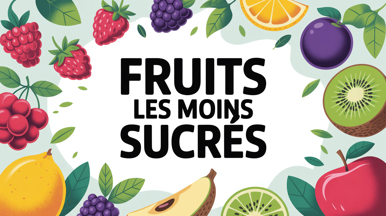 fruits les moins sucres ensemble fruits rouges agrumes avocat pomme