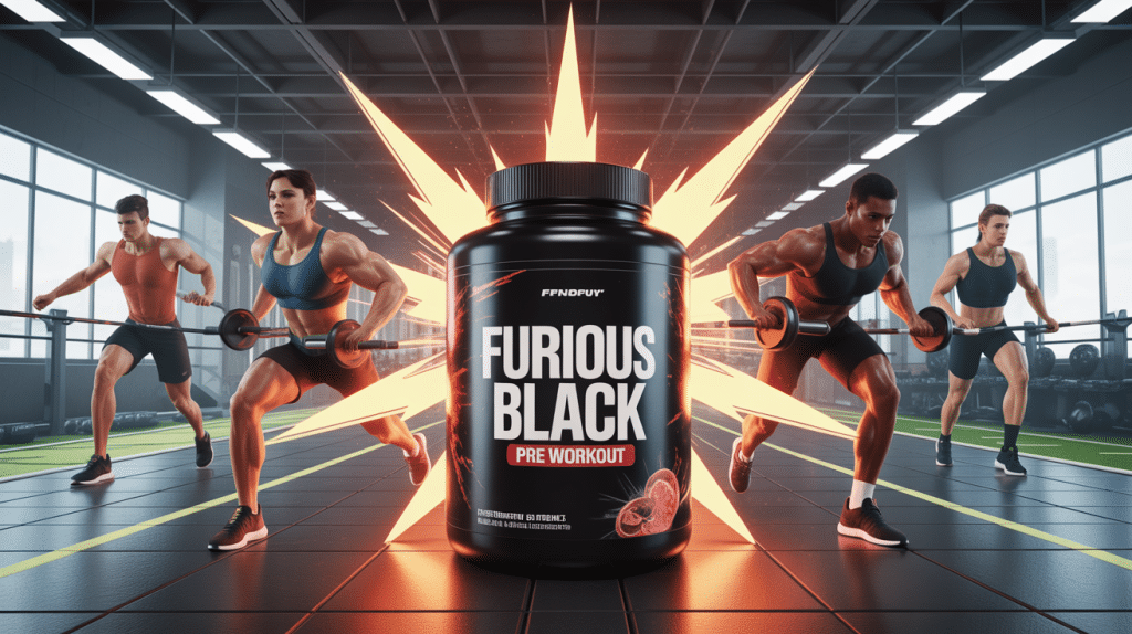 Furious Black Pre Workout pot énergie intense musculation