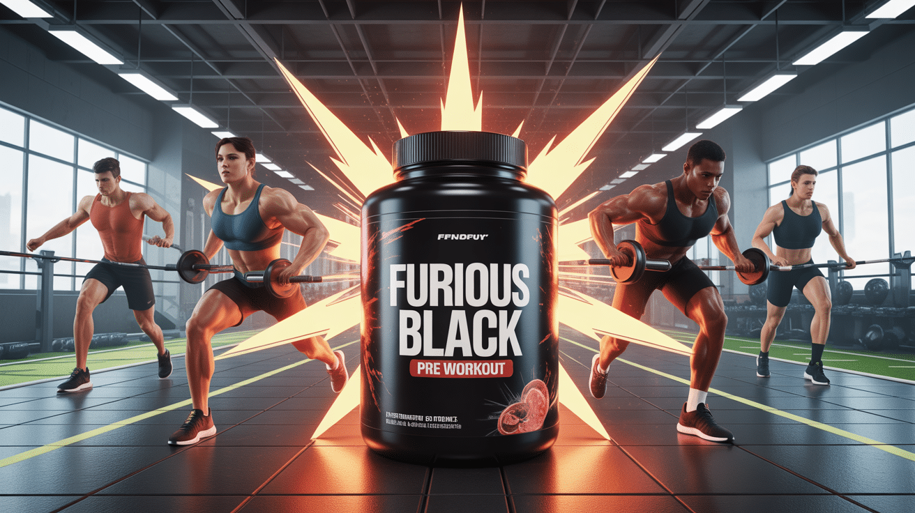 Furious Black Pre Workout pot énergie intense musculation