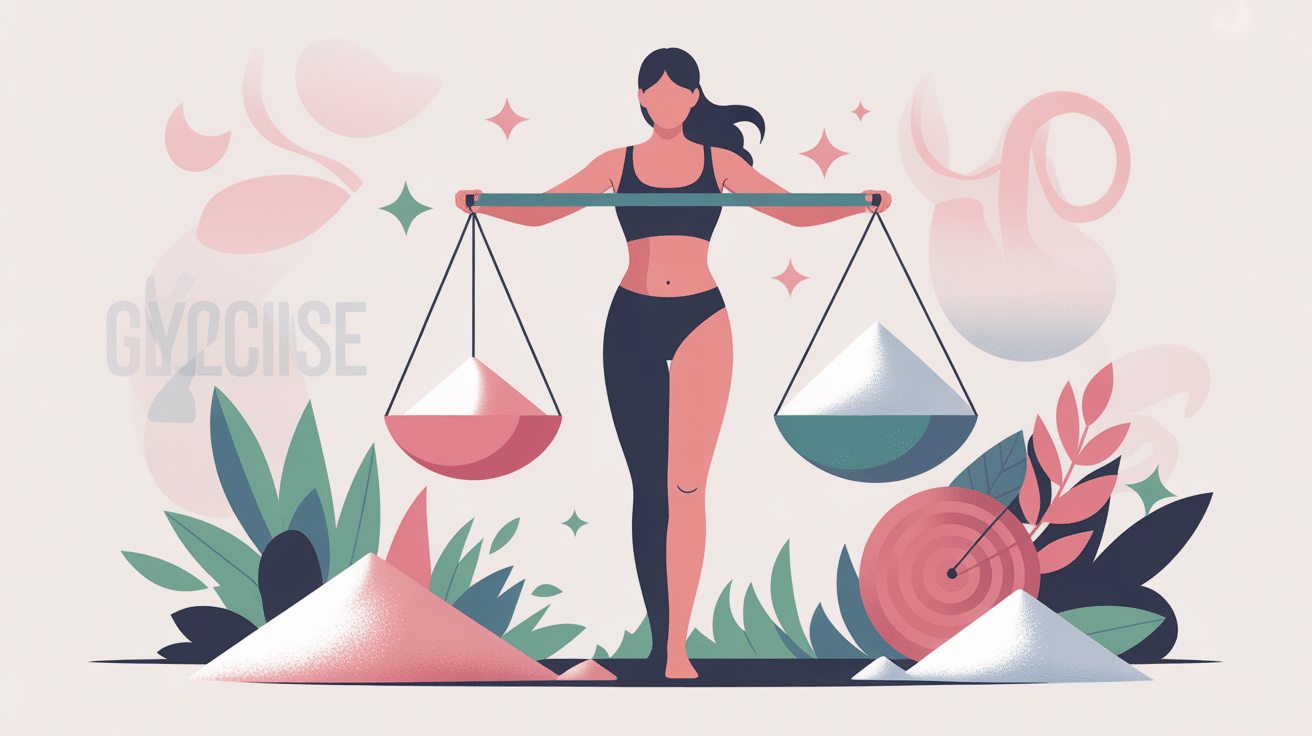 illustration glycine cristallisee perte de poids équilibre bien-être