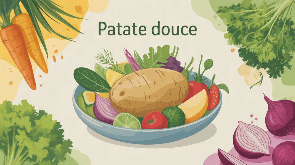 la patate douce est elle un feculents au centre d'une assiette saine