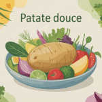 la patate douce est elle un feculents au centre d'une assiette saine