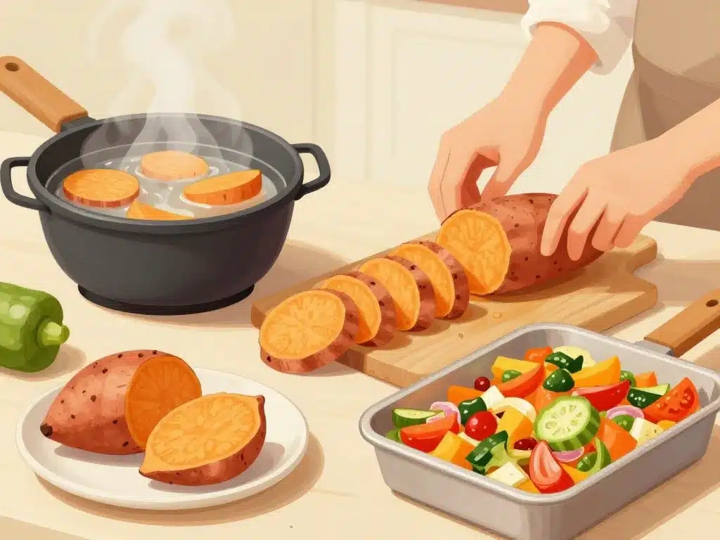 la patate douce est elle un feculents préparée cuisson saine