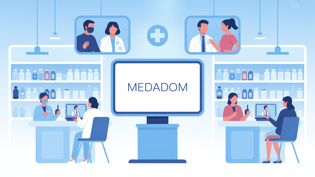 medadom avis illustration téléconsultation vectorielle