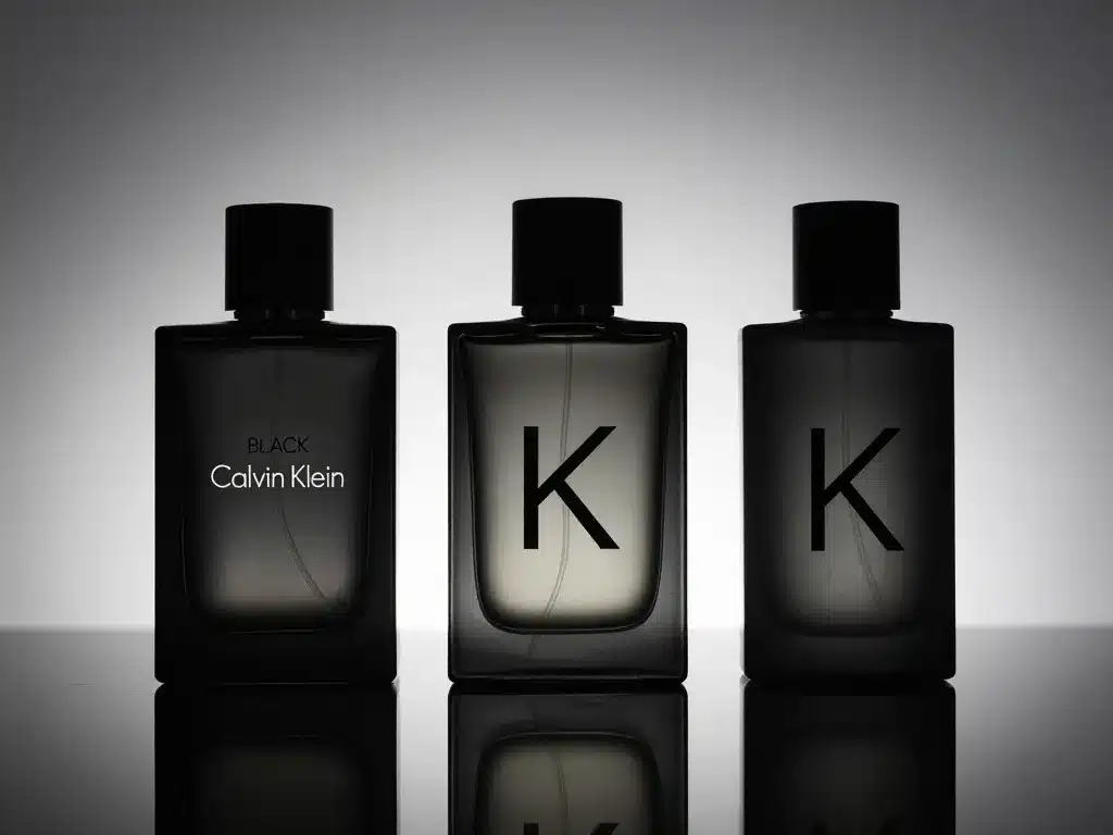 comparaison flacons parfum calvin klein black