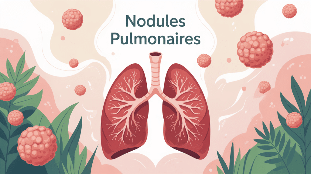 Peut-on vivre avec des nodules aux poumons illustration stylisée rassurante