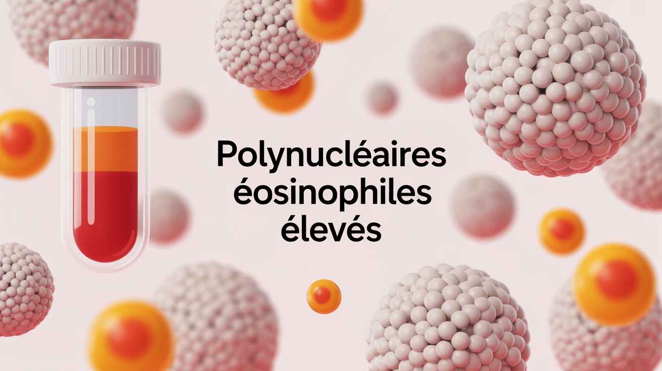 illustration polynucléaires éosinophiles élevés prise de sang