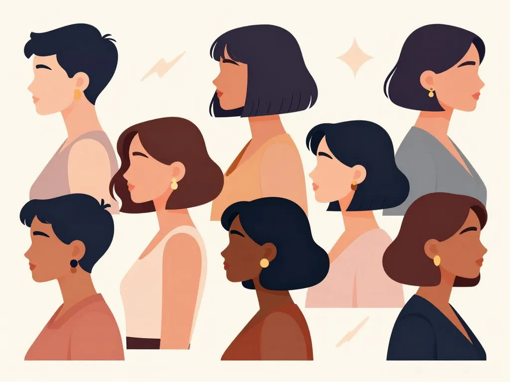 Visuel tendances coupe courte femme moderne 2024