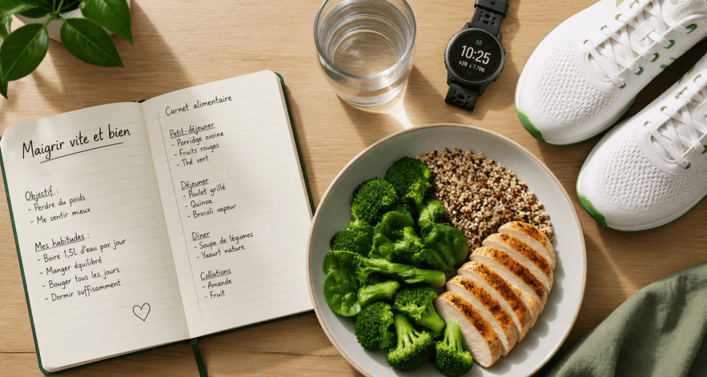 maigrir vite et bien carnet alimentaire et repas sain