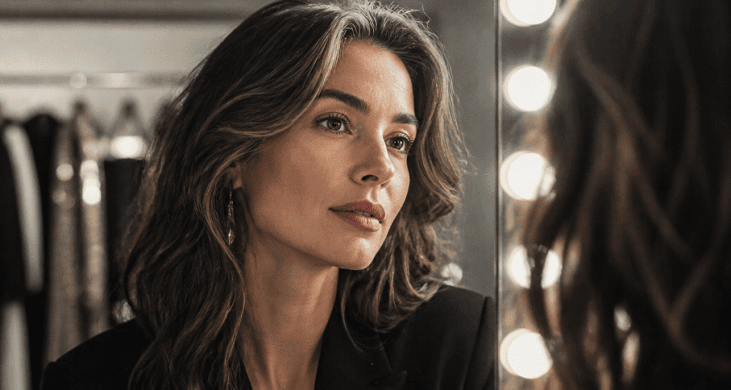 cheveux blanc a 30 ans signification portrait femme