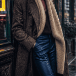 Couleurs mode hiver 2025, mannequin urbain, manteau Pinecone