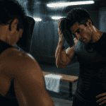 Les bienfaits de la transpiration pendant le sport athlète s'essuie dans vestiaire