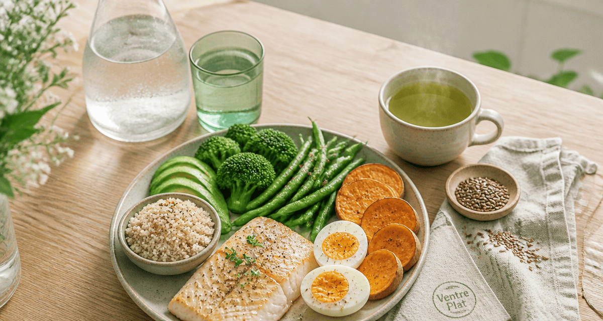 maigrir du ventre alimentation table aliments sains