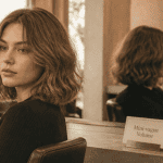 Mini vagues cheveux sur femme en salon