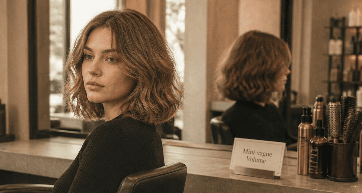 Mini vagues cheveux sur femme en salon