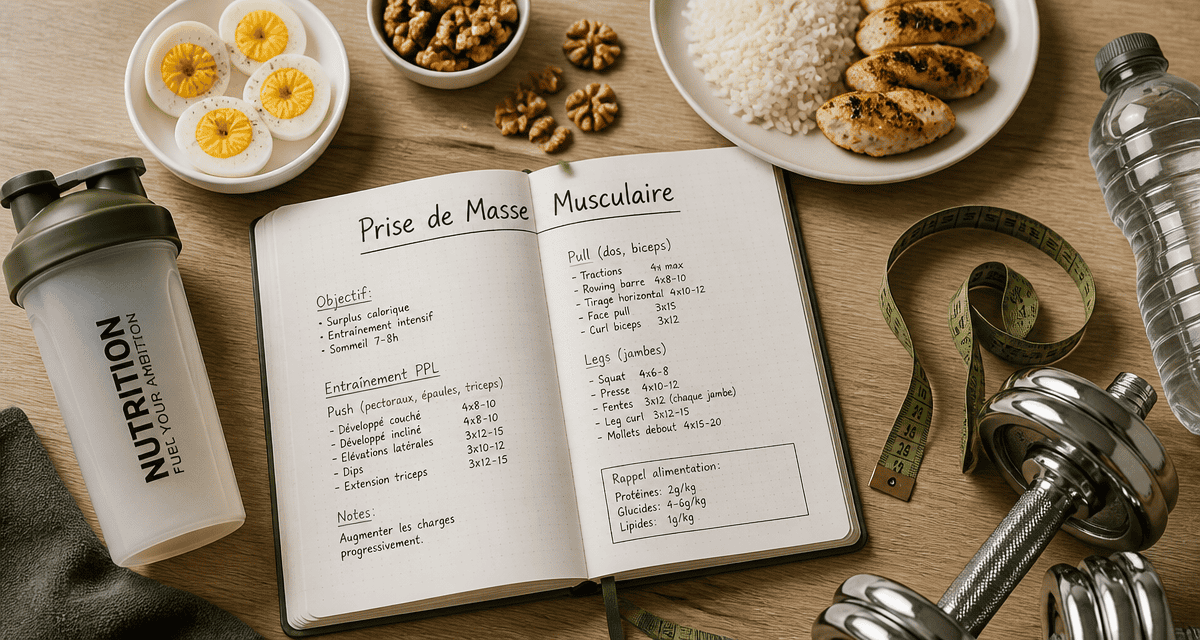 prise de masse musculaire table sportive aliments
