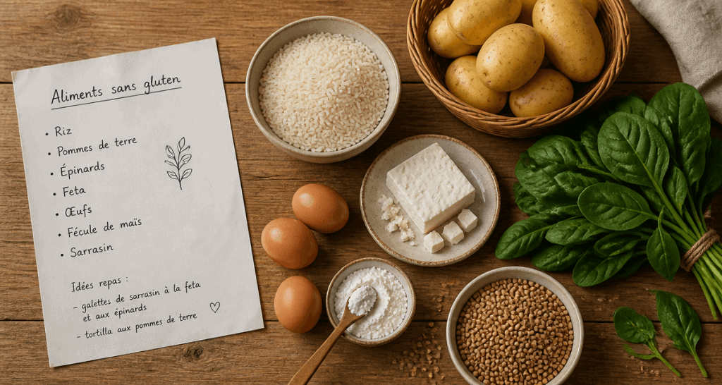 quel sont les aliment sans gluten bol riz pommes terre oeufs