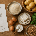 quel sont les aliment sans gluten bol riz pommes terre oeufs