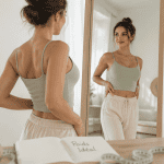 quelle poids pour 1m70 femme devant miroir