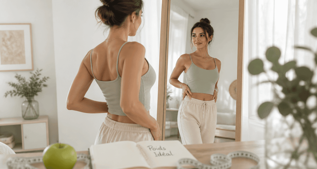 quelle poids pour 1m70 femme devant miroir