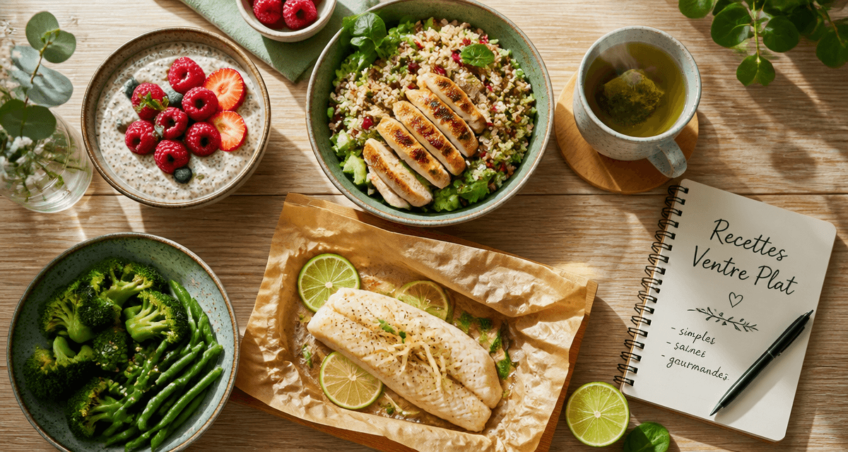 recette pour maigrir le ventre bol porridge salade quinoa cabillaud