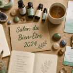 Salon du bien etre 2024 flat lay table