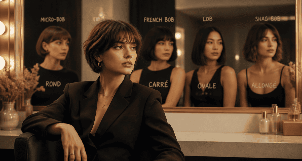 Tendance coupe carré femme sur différents visages