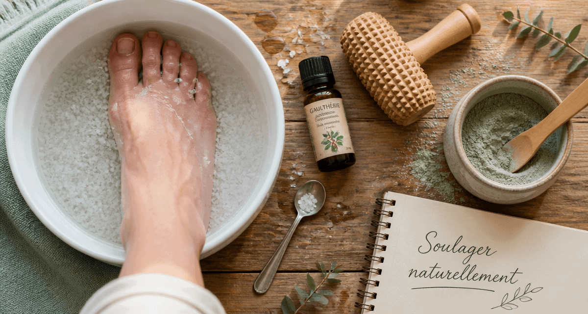 tendinite sous le pied remede de grand mere bain sel huiles