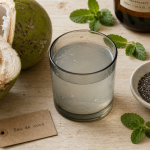 Bienfait de l eau de coco : eau de coco fraîche en verre
