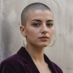 buzz cut femme portrait mode