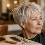 Coiffure femme 70 ans cheveux fins : coupe courte volumisante