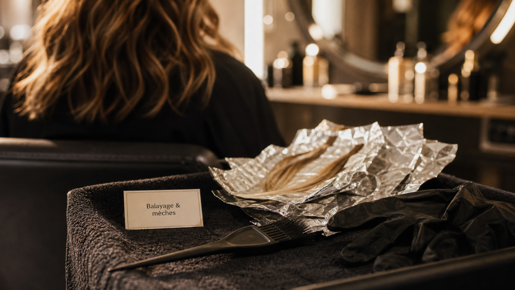 Différence balayage et mèches sur cheveux en salon