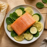 Le saumon fait il grossir : pavé de saumon, courgette et citron