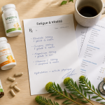 medicament contre la fatigue sur bureau avec vitamines