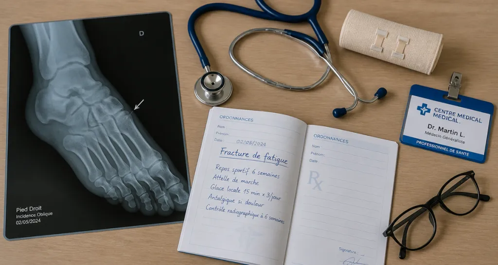 peut on travailler avec une fracture de fatigue radio pied bureau