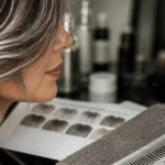 Quel balayage sur cheveux blancs : balayage fondu sans effet racine, cheveux poivre et sel avec mèches argentées