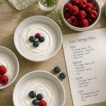 regime au fromage blanc bols fruits menu