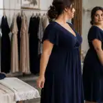 robe pour ronde avec du ventre robe empire bleu nuit