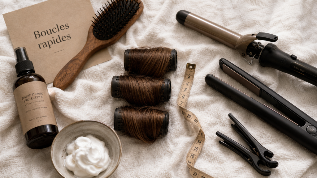 Comment boucler ses cheveux rapidement : fer, lisseur et thermoprotection